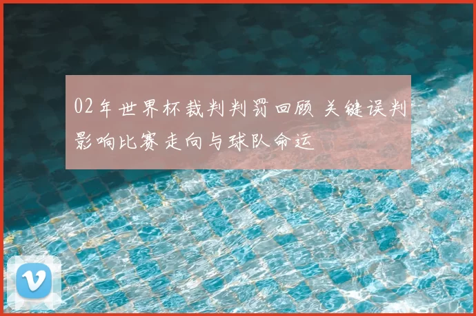 02年世界杯裁判判罚回顾 关键误判影响比赛走向与球队命运